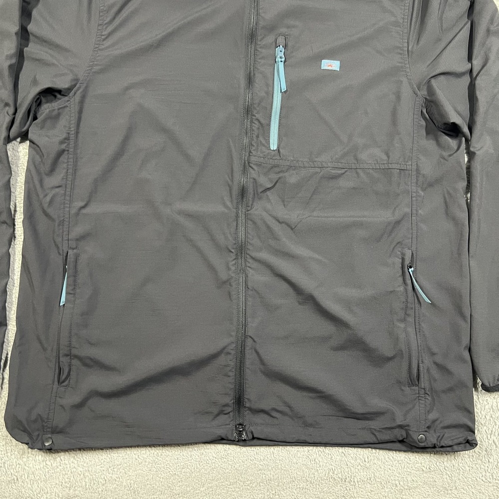 Faherty Men's Black Windbreaker with Light Blue Accents - Picture 4 of 13